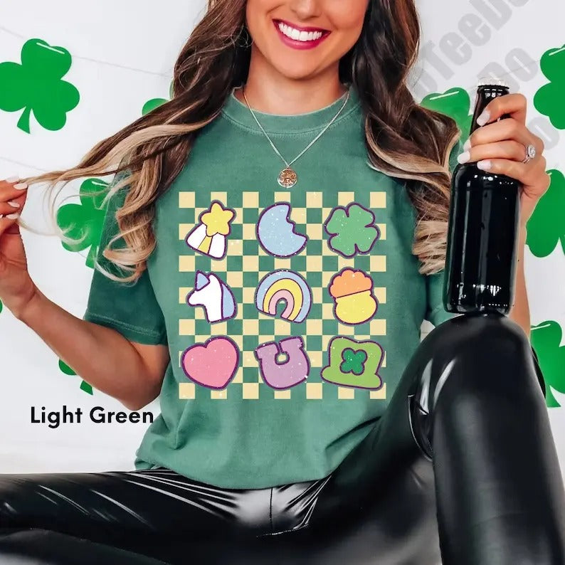 Lucky Charm Shirt,Shamrock Rainbow Shirt, St Patricks Day Shirt,St Patricks Shirt,Lucky Shirt,St Patty's Good Luck Shirt...