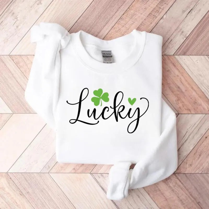 Lucky Clover St. Patrick’S Day Green Irish Shamrock Festive Shirt Shirt Hoodie Sweatshirt