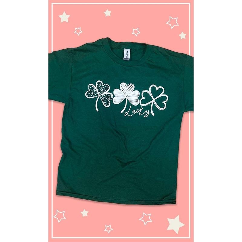 Lucky Clovers Graphic Youth T-Shirt Hoodie Sweatshirt | PrintMintTees.com