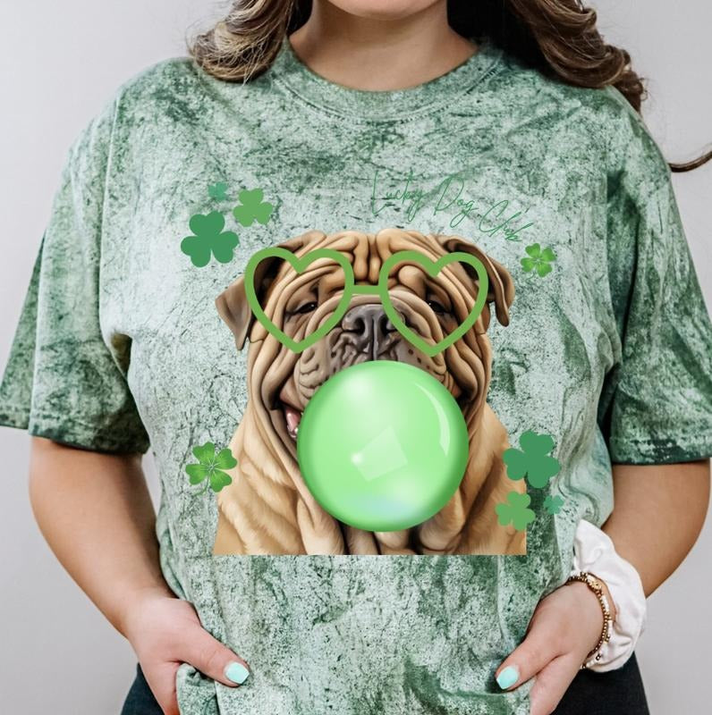 Lucky Dog Tan Shar Pei Shirt ~ Unisex Apparel Relaxed Fit Printed In The USA Clothing Womenswear Casual Comfort Cotton...
