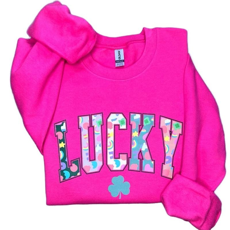 Lucky Sweatshirt, St. Patty’s Charms Crewneck, Lucky Charms Shirt Hoodie | PrintMintTees.com