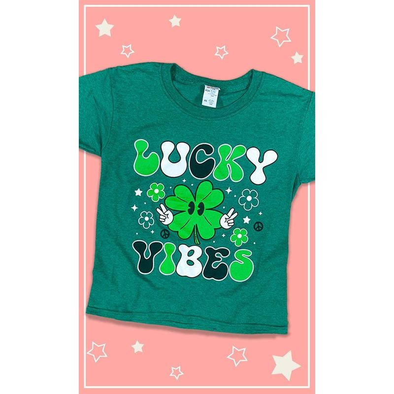 Lucky Vibes Youth Graphic T-Shirt Hoodie Sweatshirt | PrintMintTees.com