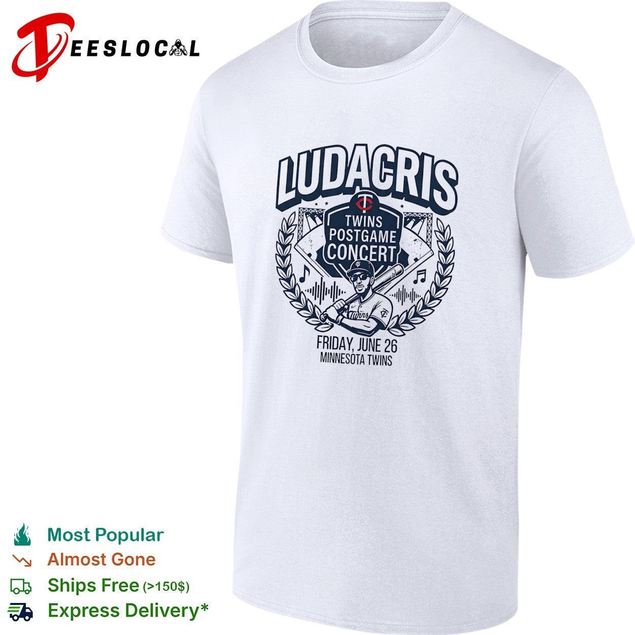 Ludacris Minnesota Twins postgame concert June 26 baseball shirt