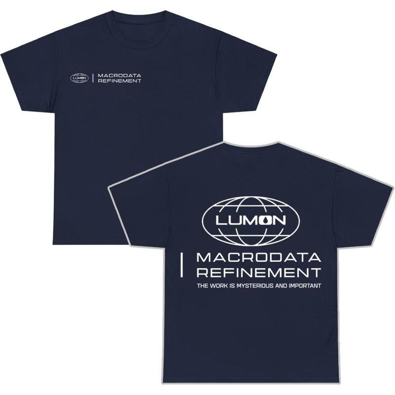 Lumon Macrodata Refinement Severance 2 Sides Tshirt Tops, Gift for Women for Men, Casual Graphic Unisex Hoodie Sweatshirt