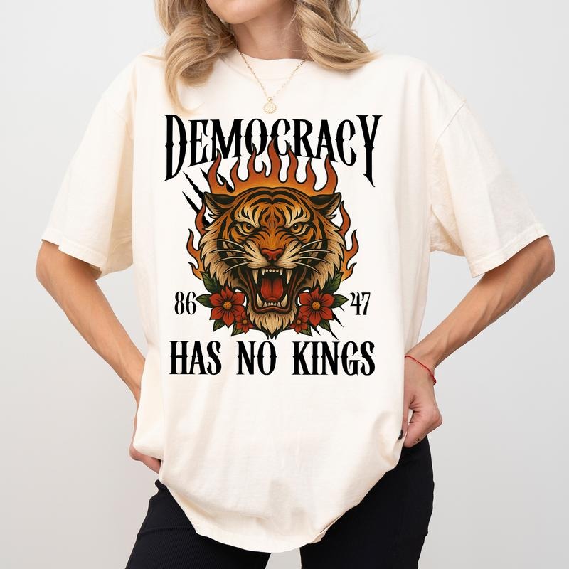MAPTEES Democracy Has No Kings Comfort Colors Shirt Vintage Subtle FDT Retro 8647 Sarcastic Activist Outfits T-Shirts, Hoodie, Sweatshirt