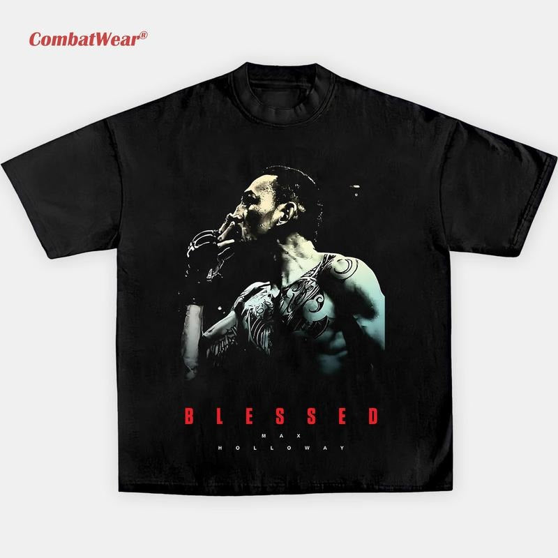MAX HOLLOWAY BLESSED Boxing UFC Shirt Fighter Boxing Champ T-Shirts, Hoodie, Sweatshirt