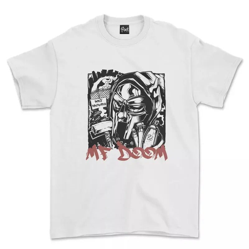 MF Doom rapper hip hop T-Shirt Poet Archives Streetwear Doomsday T-Shirt tribute Streetwear Womenswear Top Hoodie, Sweatshirt