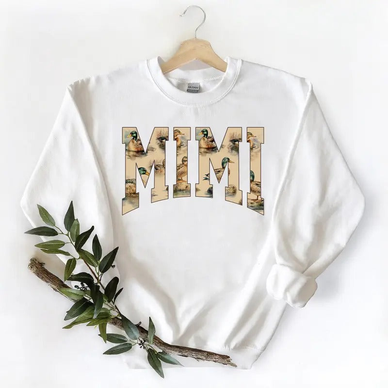 MIMI Duck Hunting Season Graphic Vintage Mallard Duck Gift For Unisex T-shirt Hoodie Sweatshirt Pullover Cotton Fabric