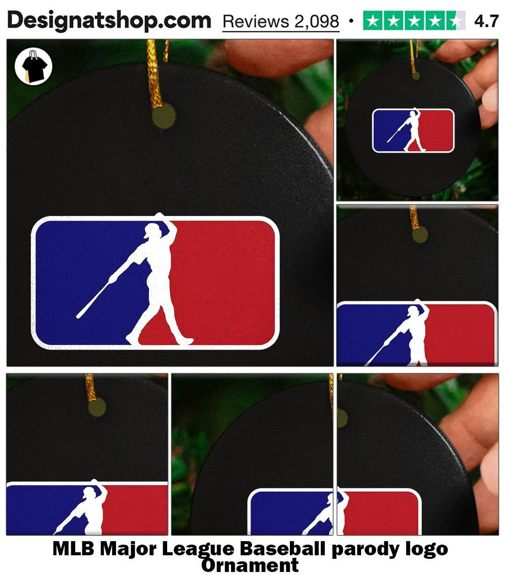 MLB Major League Baseball parody logo shirt