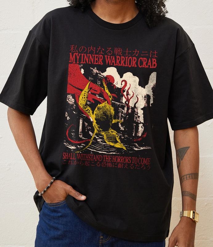 MY INNER WARRIOR CRAB Essential T Shirt Unisex T Shirt, Funny Meme T Shirt, Vintage Graphic T Shirt Hoodie Sweatshirt