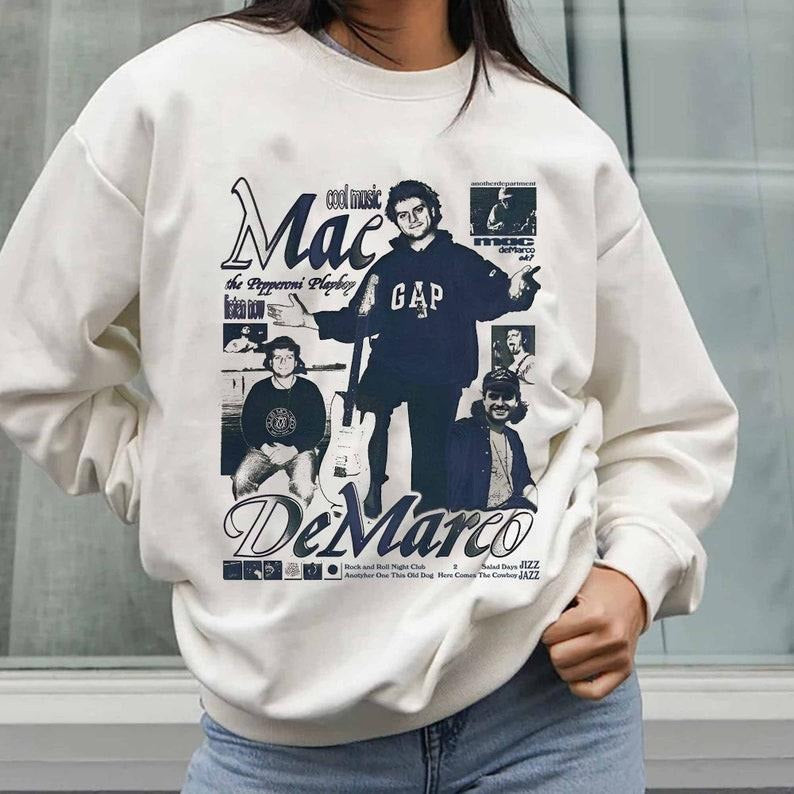 Mac Demarco Retro Aesthetic Crewneck Sweatshirt Shirt Hoodie | PrintMintTees.com