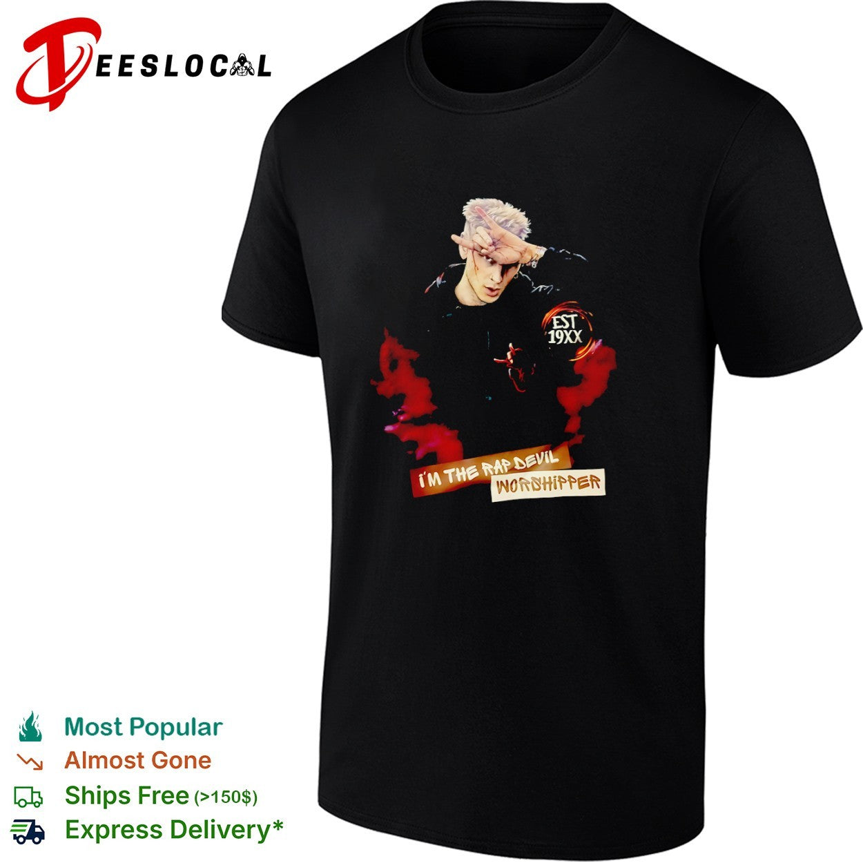 Machine Gun Kelly EST 19XX I am the Rap Devil worshipper shirt