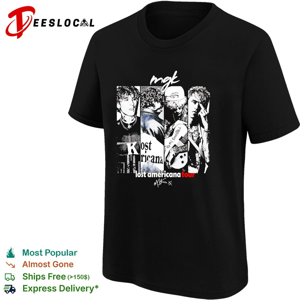 Machine Gun Kelly lost americana tour collage shirt