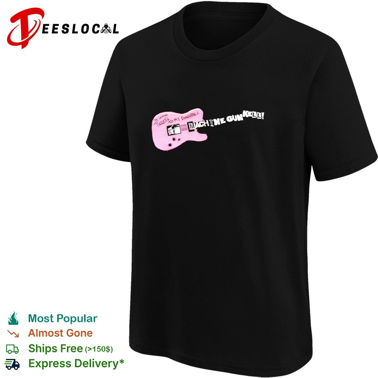 Machine Gun Kelly pink guitar tickets to my downfall shirt