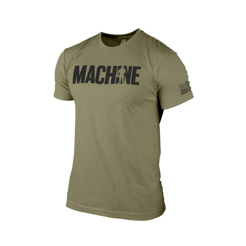 Machine Stamp Tee - Military Green, Men's Summer Cotton T-Shirt Hoodie Sweatshirt | PrintMintTees.com