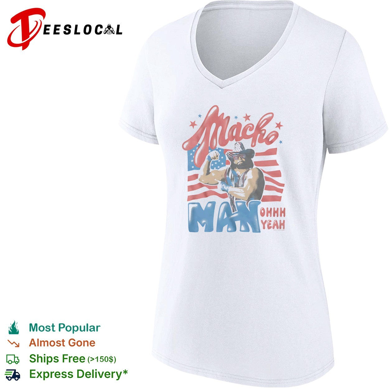 Macho Man Randy Savage OHHH YEAH American flag shirt