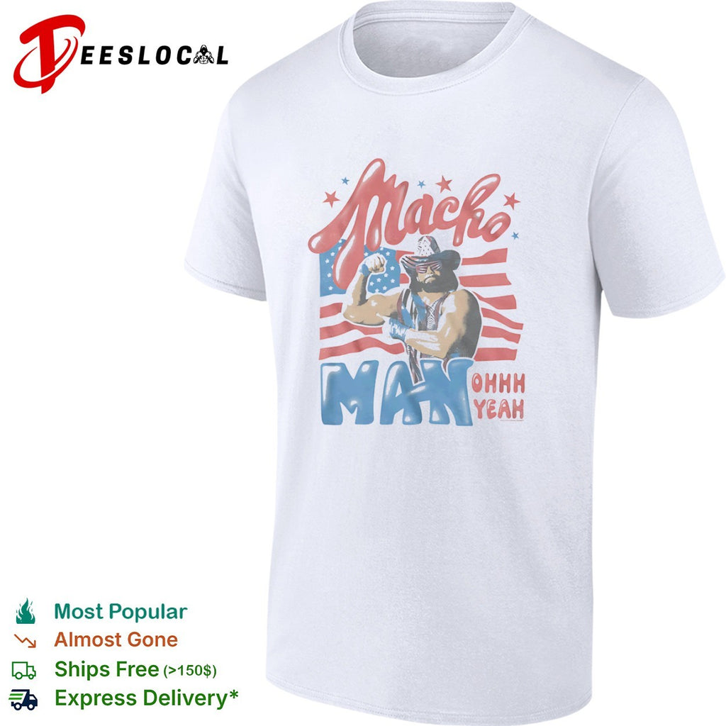 Macho Man Randy Savage OHHH YEAH American flag shirt