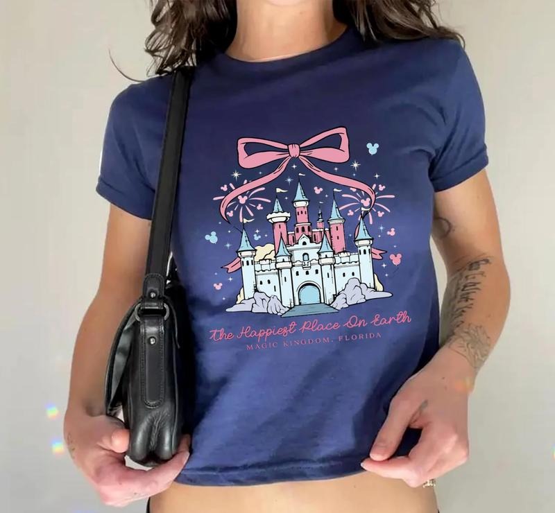 Magic Castle Baby Tee, Coquette Magic Kingdom Baby Tee, The Happiest Place On Earth T-Shirt, Girl Trip Baby Tee Hoodie...