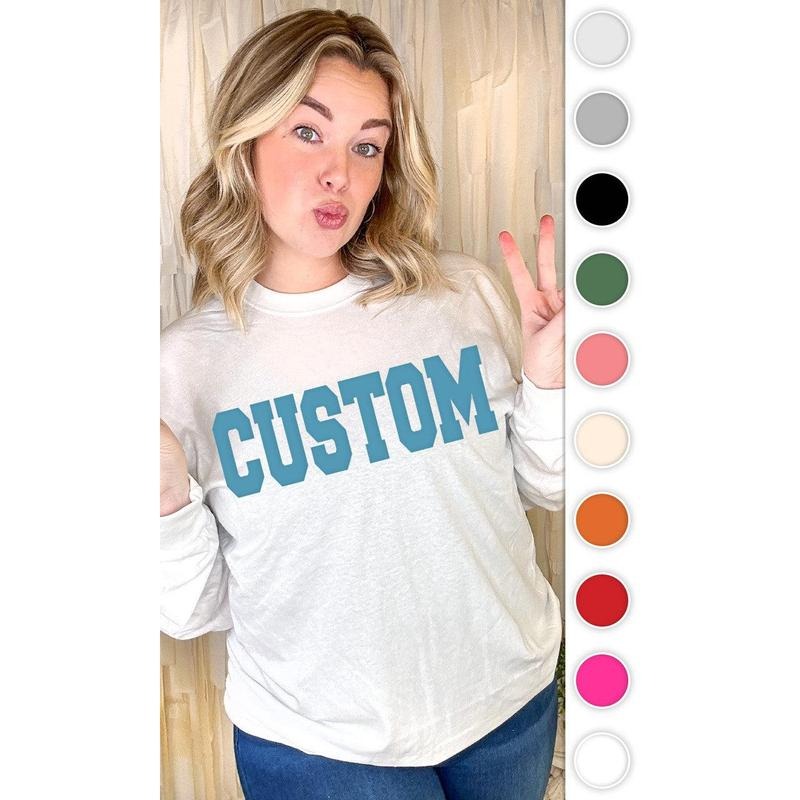 Magic Puff Big Letter Long Sleeve T-Shirt Hoodie Sweatshirt | PrintMintTees.com