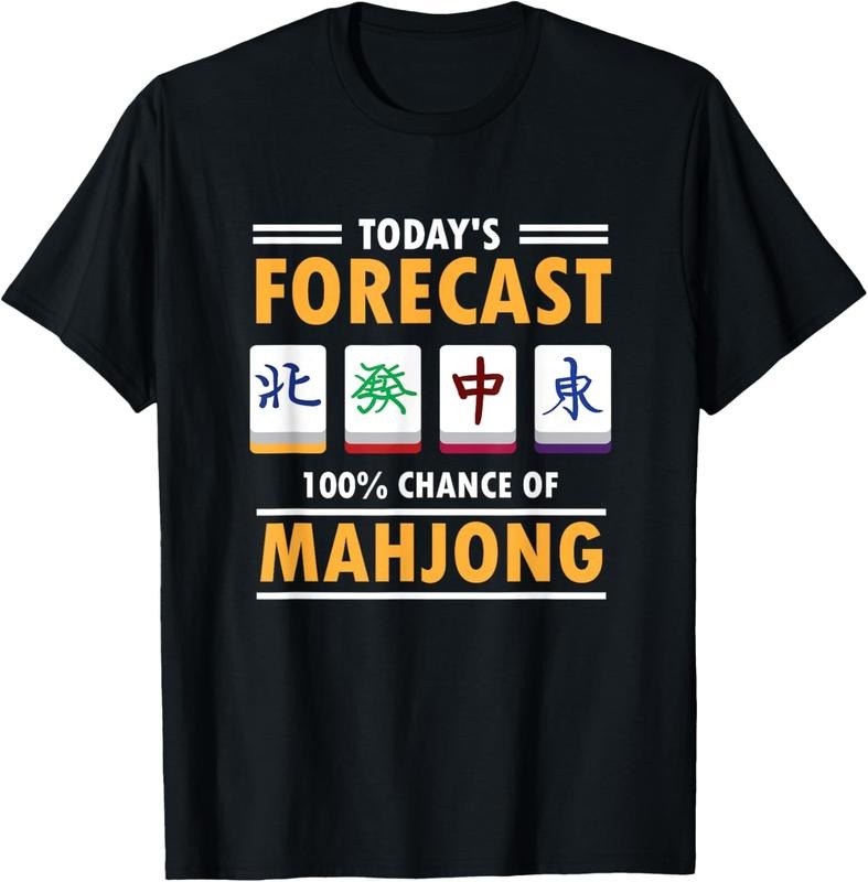 Mah Jong Forecast 100% Chance Mahjong T-Shirts, Hoodie, Sweatshirt
