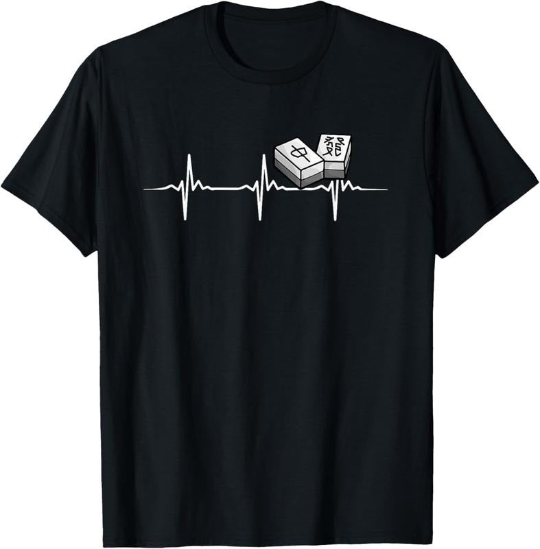 Mahjong Heartbeat T-Shirt Hoodie Sweatshirt | PrintMintTees.com