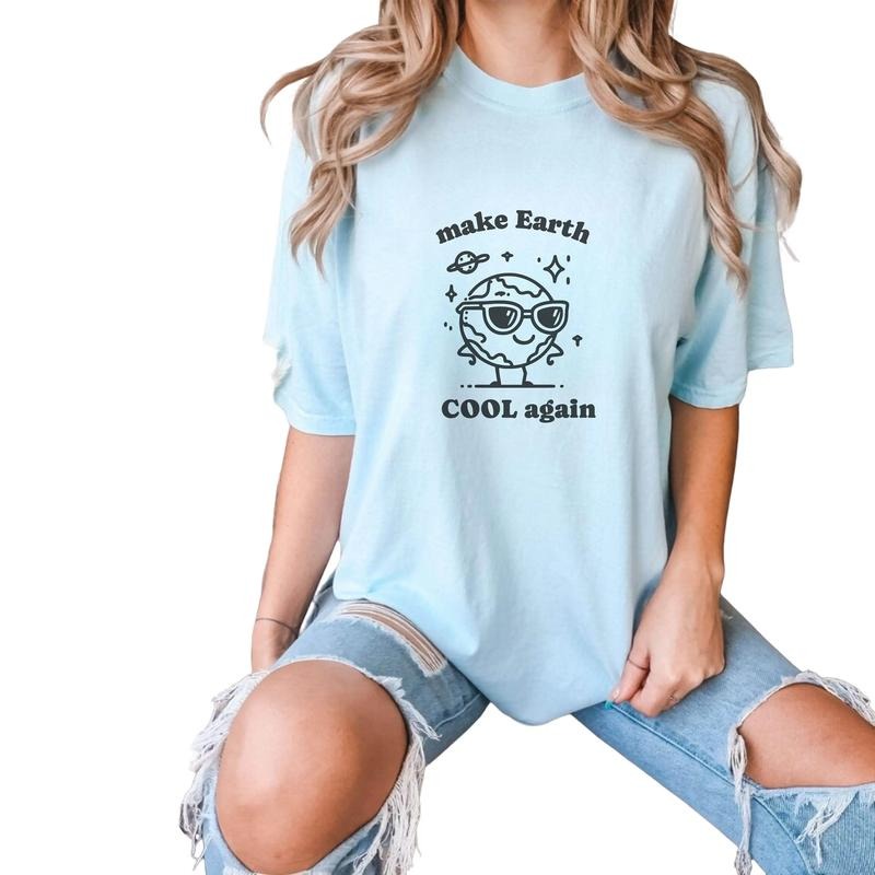 Make Earth Cool Shirt, Funny Earth Day T Shirt, Teacher Gift Nature,, Unisex T-Shirt, Gifts For Boy Girl, Short Sleeve...