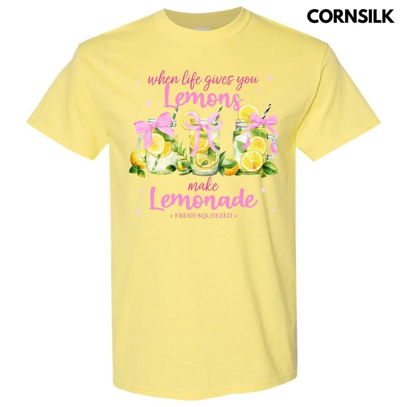 Make Lemonade Coquette Gildan Short Sleeve T-Shirt 'NLB' Hoodie Sweatshirt | PrintMintTees.com