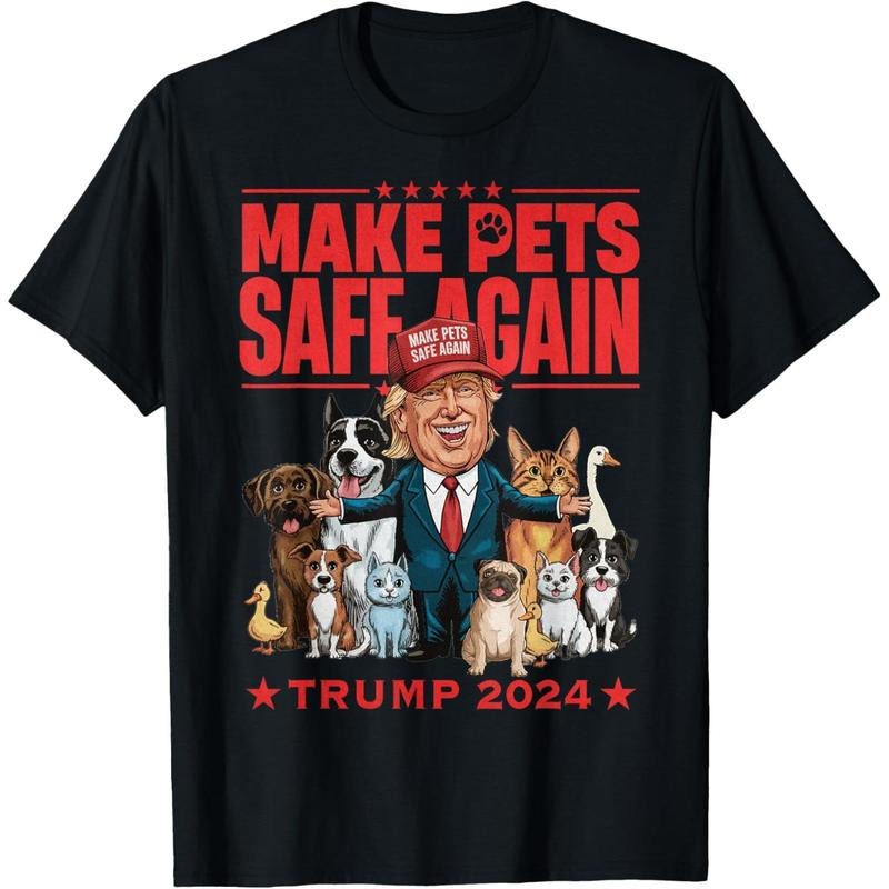 Make Pets Safe Again Trump 2024 Save Our Pets T-Shirt made in usa Hoodie Sweatshirt | PrintMintTees.com