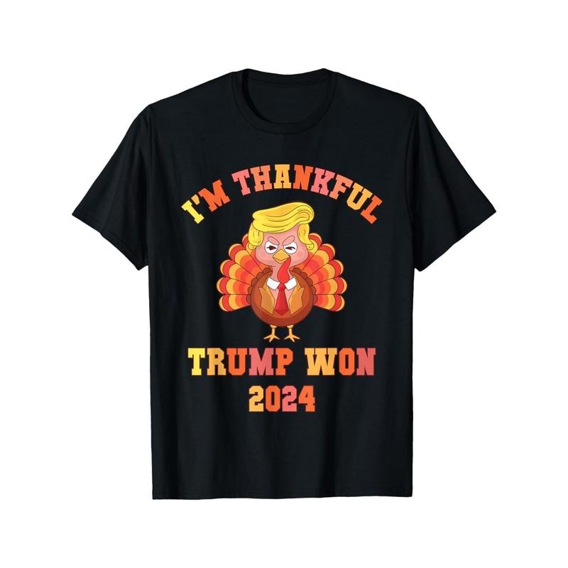 Make Thanksgiving Great Again" Trump-Inspired T-Shirt - 100% Cotton, Casual Fit for Men & Women, Sizes S-3XL, Black made...