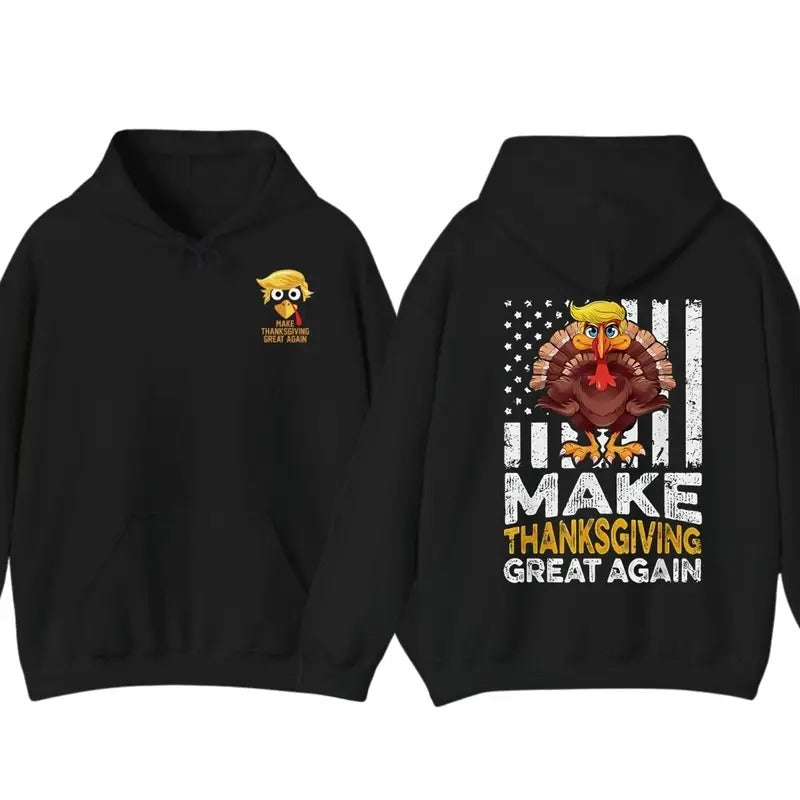 Make Thanksgiving Great Again Shirt Gift Funny Turkey Trummp T-Shirt, Hoodie Trendy Sweatshirt | PrintMintTees.com