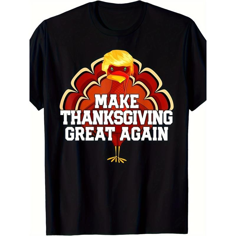 Make Thanksgiving Great Trump Turkey 2024 Gift T-shirt - 220g made in usa Hoodie Sweatshirt | PrintMintTees.com