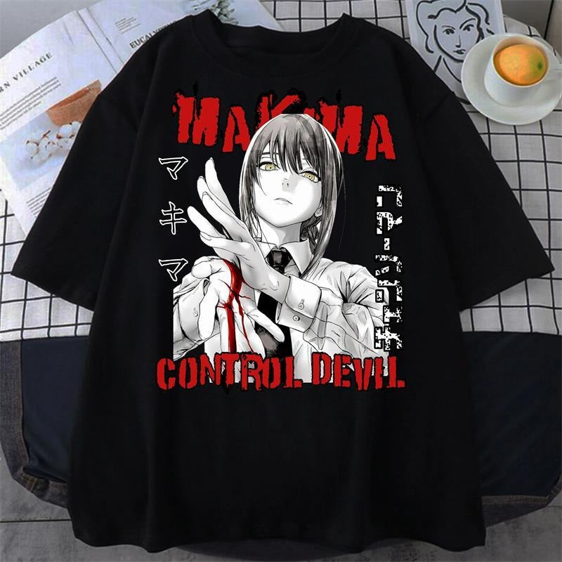 Makima Control Devi Tee | Chainsaw man Anime Tshirt Sweatshirt, Hoodie, Comfort Colors | PrintMintTees.com