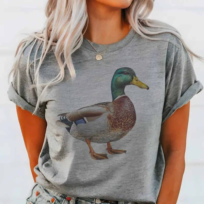 Mallard Duck Graphic Tee Ducking Hunting Tshirt Unisex Casual Crewneck T-Shirt Sublimation Womens Tees Hoodie, Sweatshirt
