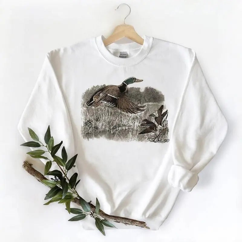 Mallard Duck Shirt, Duck Shirt, Animal Lovers, Fall, Mallard Shirt Hoodie Sweatshirt | PrintMintTees.com