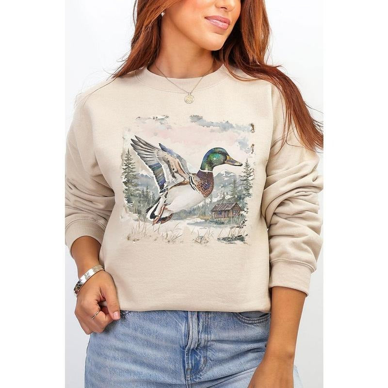 Mallard Mountains Vintage Heavy Blend Crew Sweatshirt Shirt Hoodie | PrintMintTees.com