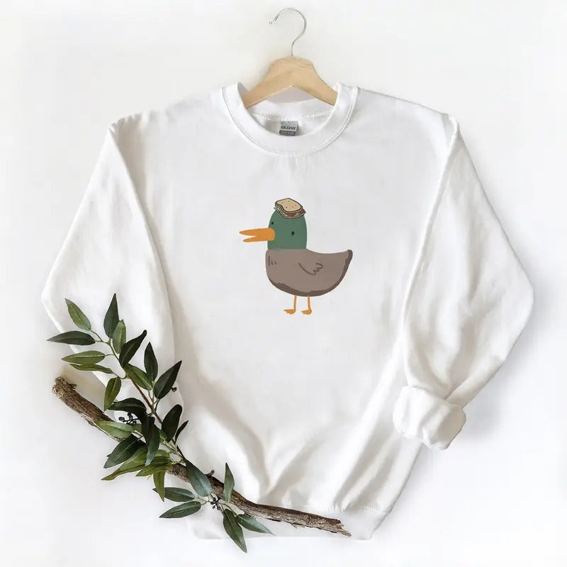 Mallard duck and burger funny Unisex Tshirt Sweatshirt Hoodie, for Mallard duck lovers Hunting Season | PrintMintTees.com