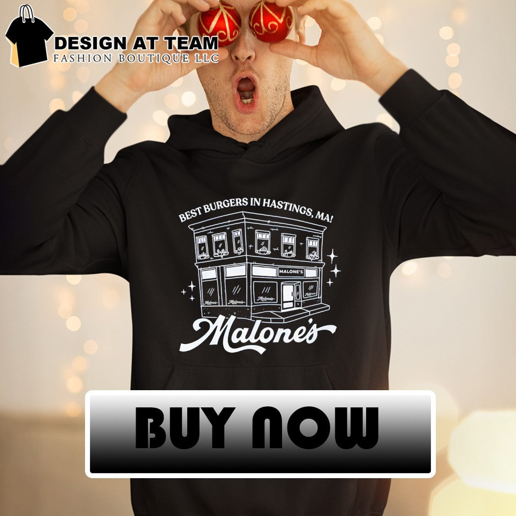 Malone’s Bar Off Campus best burgers in Hastings Ma shirt