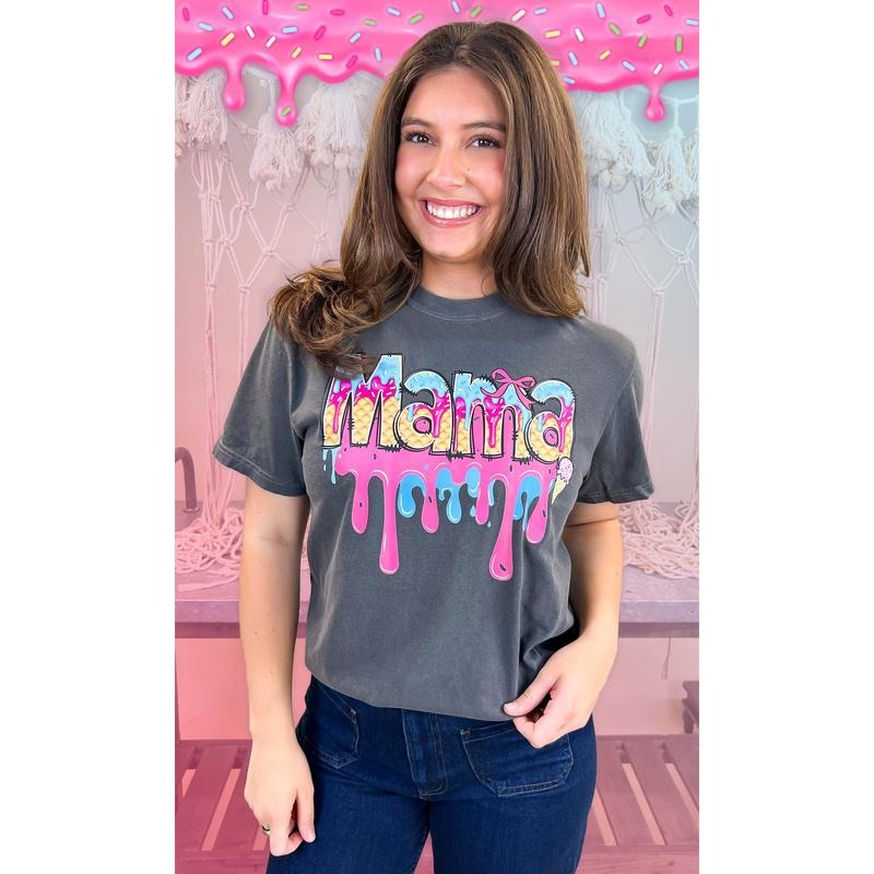 Mama Drip Comfort Color Graphic T-Shirt Hoodie Sweatshirt | PrintMintTees.com