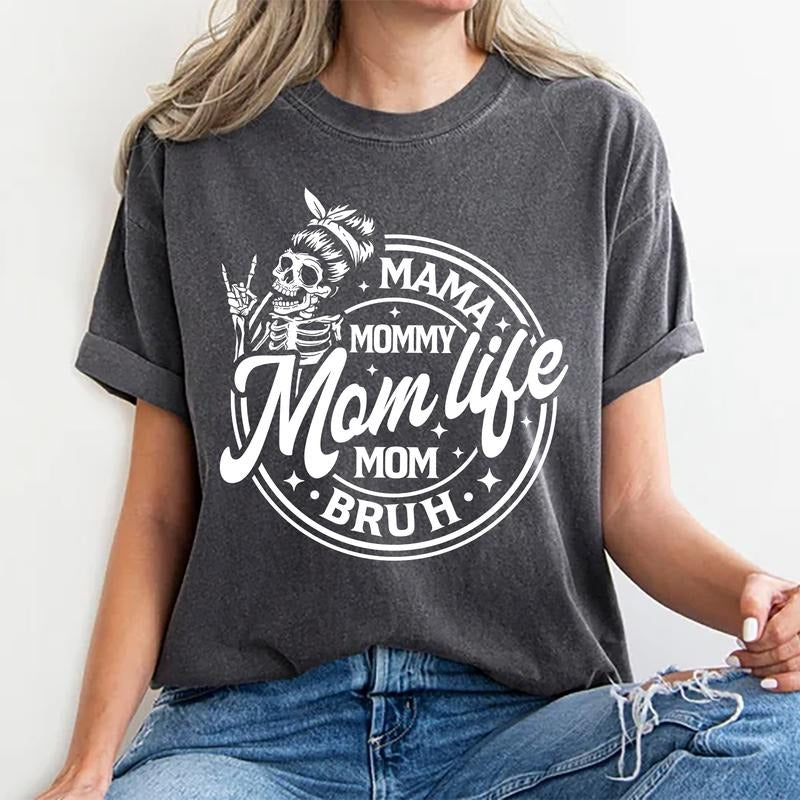 Mama Mommy Mom Bruh T-shirt, Retro Mom Shirt, Mama Shirt, Mommy Shirt, Gift For Mom, Vintage Comfort Colors Cotton Fabric...
