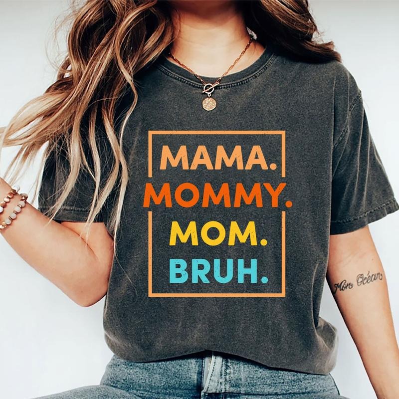 Mama Mommy Mom Bruh T-shirt, Retro Mom Shirt, Mama Shirt, Mommy Shirt, Gift for Mom Hoodie, Sweatshirt | PrintMintTees.com