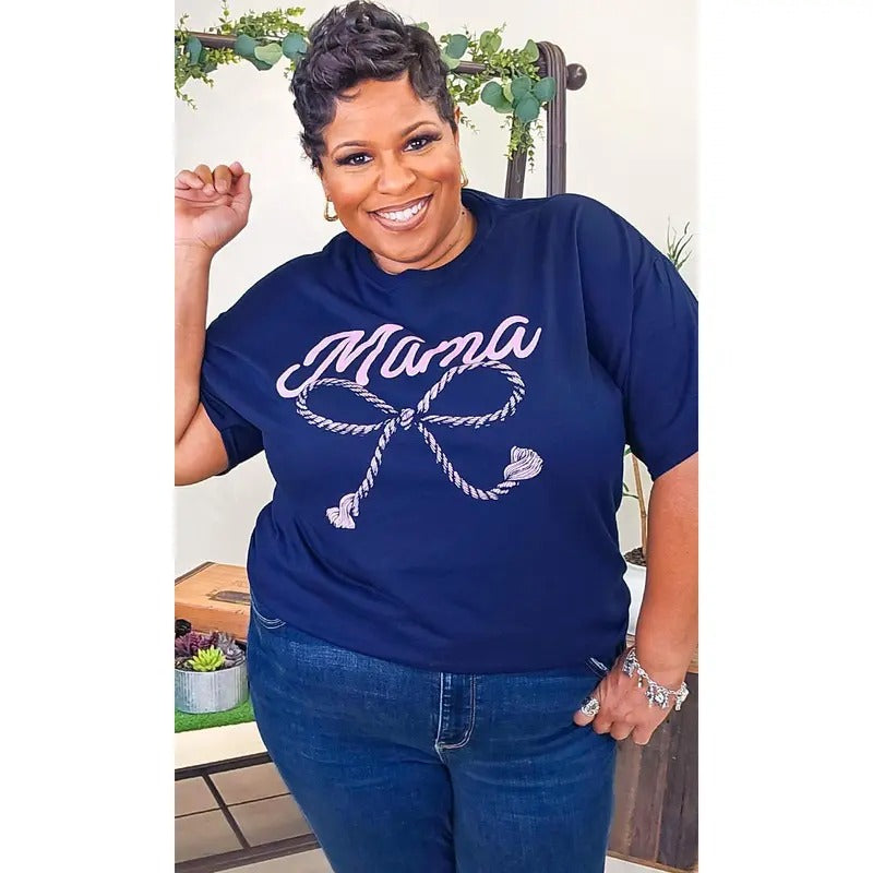 Mama Rope Bow Shirt Hoodie Sweatshirt | PrintMintTees.com