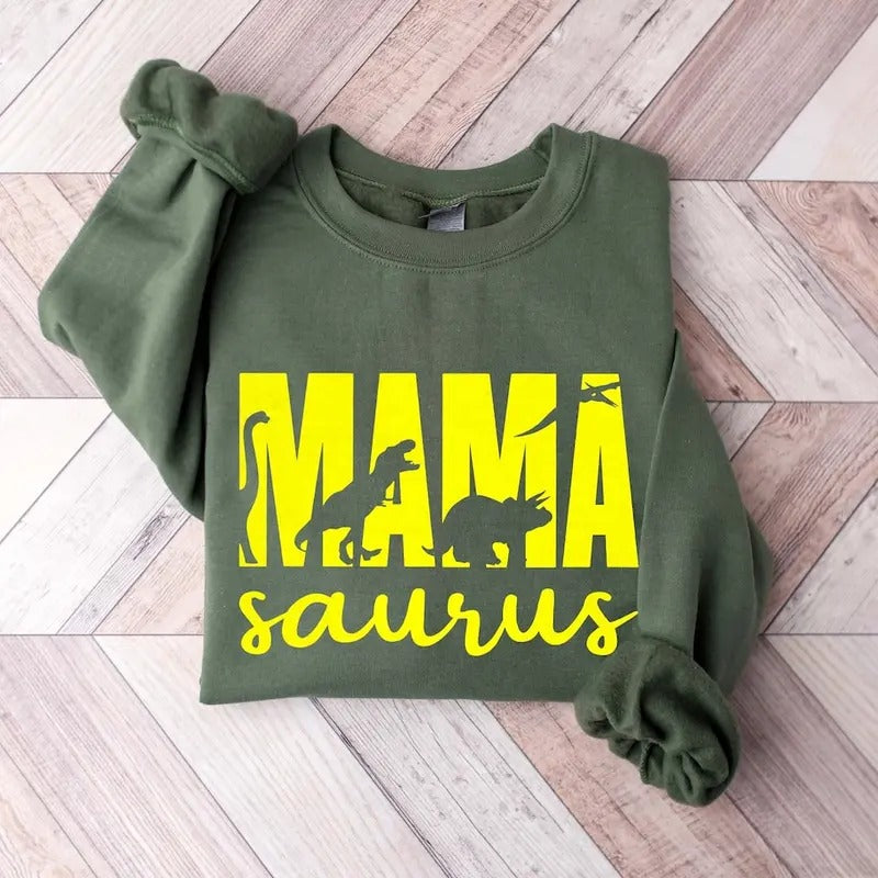 Mama Saurus Sweatshirt, Mama Dinosaur, Mom Life Sweatshirt, Mother's Day Sweatshirt, Funny Mother's Day Gift Shirt Hoodie