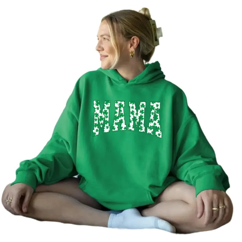Mama Shamrock Sweatshirt, St. Patricks Day Sweatshirt For Women, Irish Mom Sweatshirt, Lucky Mama Sweatshirt, Unisex...