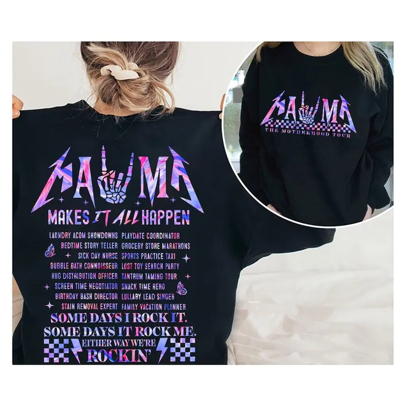 Mama The Motherhood Tour shirt, Some Days I Rock It shirt,  Mama Lighting Bold Hoodie Sweatshirt | PrintMintTees.com
