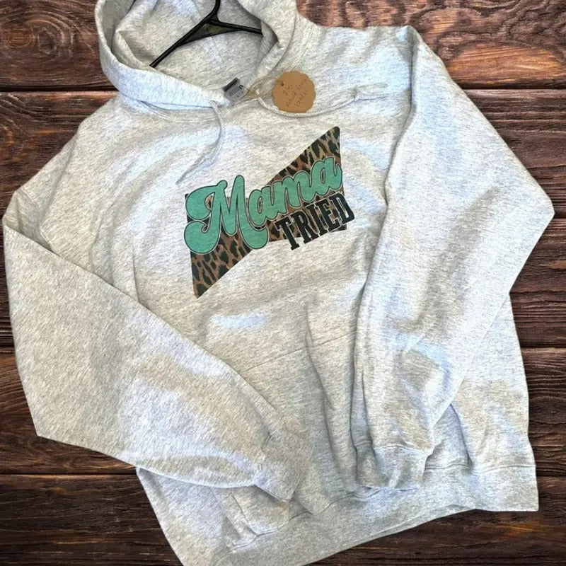 Mama Tried hoodie western, graphic tees women, western outfits women, western tops clothing, rodeo cowgirl outfits women,...