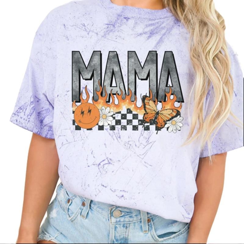 Mama flame and Butterfly Comfort colors Tee shirt Hoodie, Sweatshirt | PrintMintTees.com
