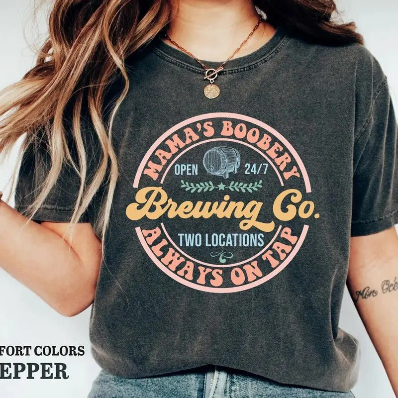Mamas Boobery Breastfeeding Shirt Funny Mom Sweater Hoodie Sweatshirt | PrintMintTees.com