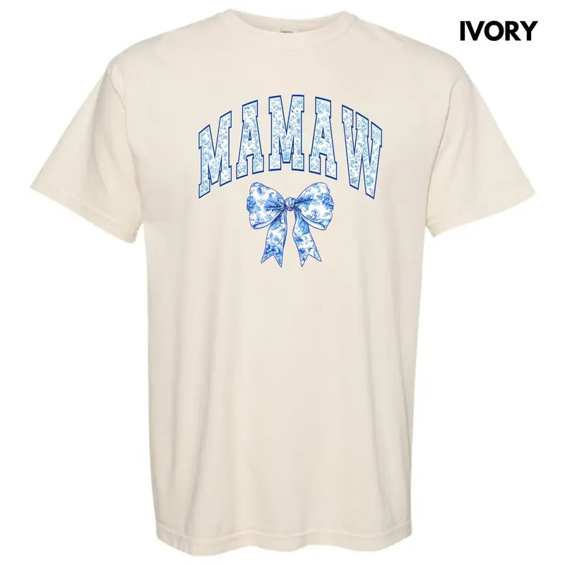 Mamaw Ginger Jar Florals Comfort Colors T-Shirt 'NLB' Hoodie Sweatshirt | PrintMintTees.com