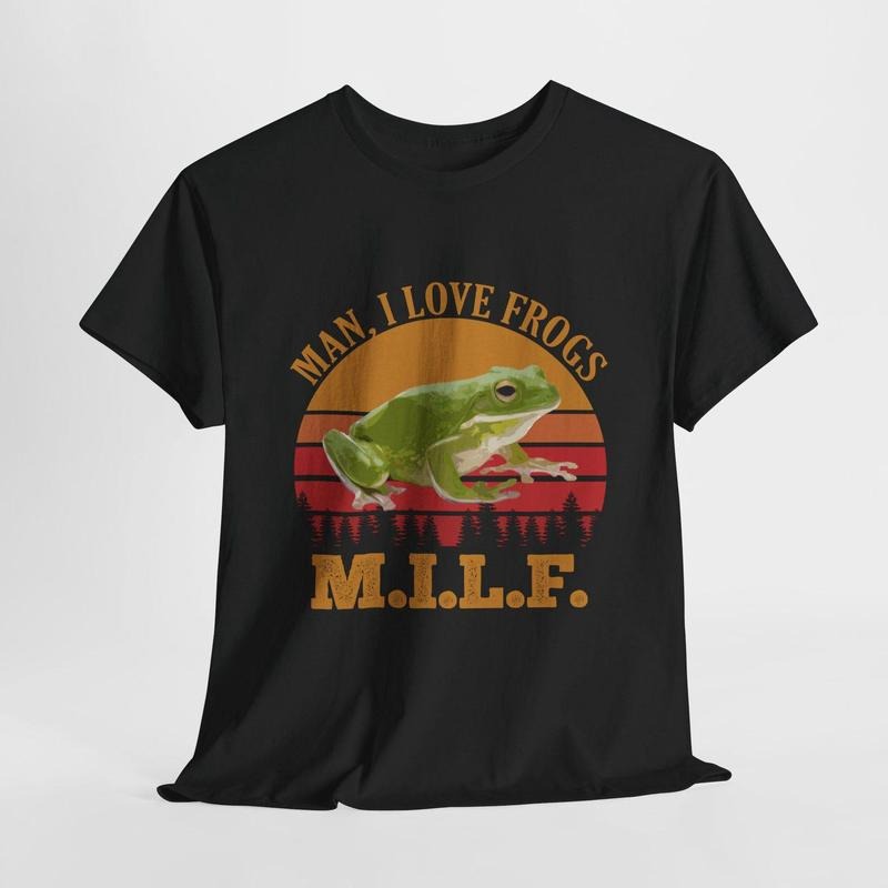 Man I Love Frogs M.I.L.F. Vintage Frog T-Shirt Hoodie Sweatshirt | PrintMintTees.com