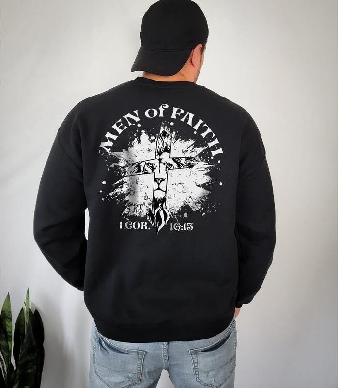 Man Of Faith Sweatshirt, Corinthians 16:13 Sweatshirt, Christian Sweatshirt For Men, Christian Man Hoodie, Christian Man ...